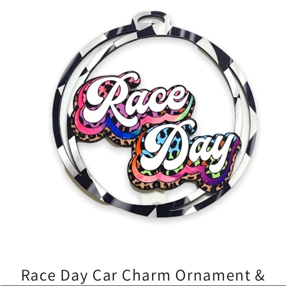 Race day car charm